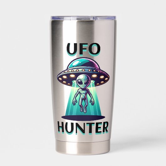 Gourde Isotherme UFO Hunter | Ai Art avec UFO et Alien (Extérieur)