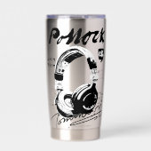 Gourde Isotherme Urban Retro Headphone Vibe Illustration (Extérieur)