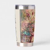 Gourde Isotherme Versets de la Bible florale personnalisés (Couvercle)