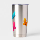 Gourde Isotherme "Vibrant Trio Papillon - Nature colorée" (Gauche)