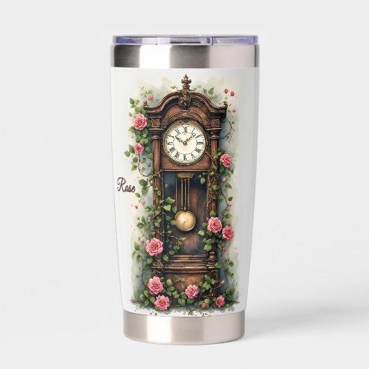 Gourde Isotherme Vintage Ivy Rose Grandfather Clock (Extérieur)