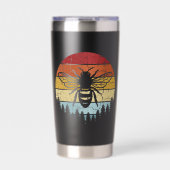 Gourde Isotherme Vintage Retro Bees Beekeeper Beekeeping (Extérieur)