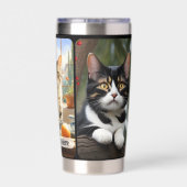 Gourde Isotherme Vos Photos de 3 Chats Artistique (Couvercle)