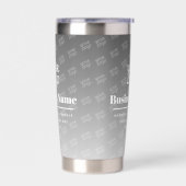 Gourde Isotherme Votre logo ici Motif Gris & Blanc (Gauche)