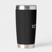 Gourde Isotherme Votre nom d'entreprise et logo | Noir et blanc (Extérieur)