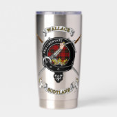 Gourde Isotherme Wallace Clan Badge Tartan & Swords (Couvercle)
