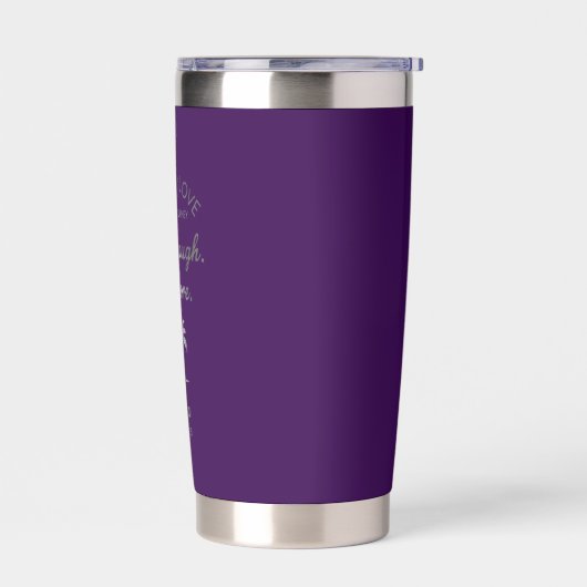 Gourde Isotherme Wander Love, Live Laugh Explore, Purple Insulated (Gauche)