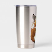 Gourde Isotherme Whimsical Fox with a Feather (Gauche)