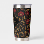 Gourde Isotherme William Morris Red Gold Poppy Monogram (Gauche)