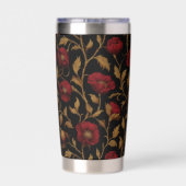 Gourde Isotherme William Morris Red Gold Poppy Monogram (Couvercle)