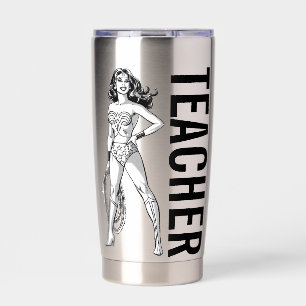 Gourde Isotherme Wonder Woman Pose noir & blanc