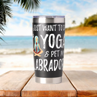Gourde Isotherme Yoga et Labrador Labrador Mère des chiens