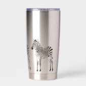 Gourde Isotherme Zèbre noir chic (Couvercle)