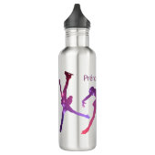 Gourde pour patineuse sur glace - Rose Violet star (Gauche)