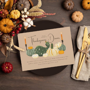 Gourds Beige Thanksgiving Diner Kaart