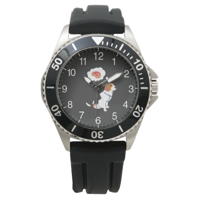 Gourmet Beagle Dog Horloge (Voorkant)