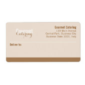 Gourmet Catering Business Shipping Label (Voorkant)