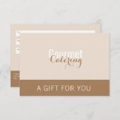 Gourmet Catering Cadeaubon (Voorkant / Achterkant)