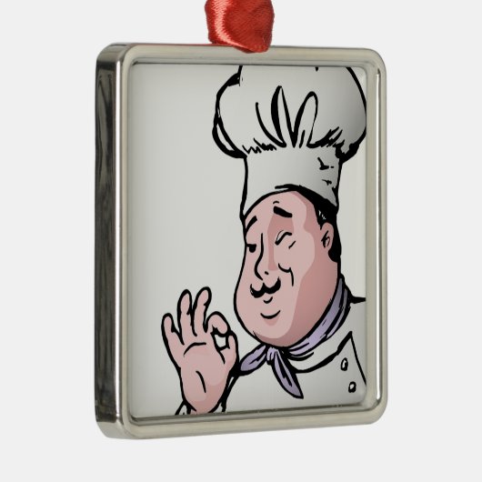 GOURMET CHEF METALEN ORNAMENT (Rechts)