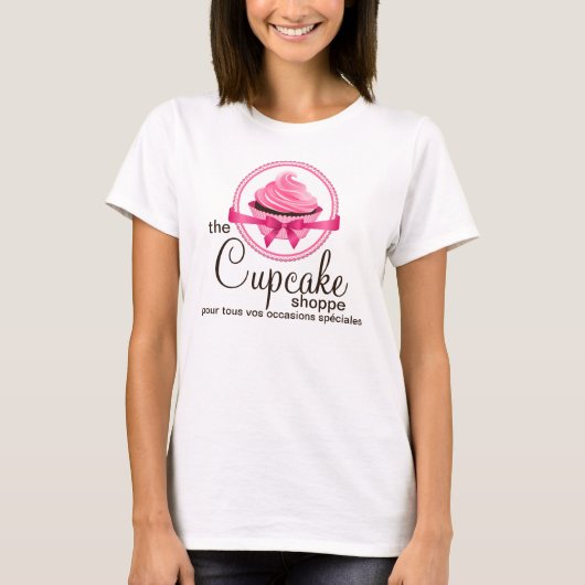Gourmet Cupcake Bakery Custom T-shirt (Voorkant)