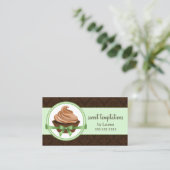 Gourmet Cupcake in Mint Bakery Visitekaartje (Staand voorkant)