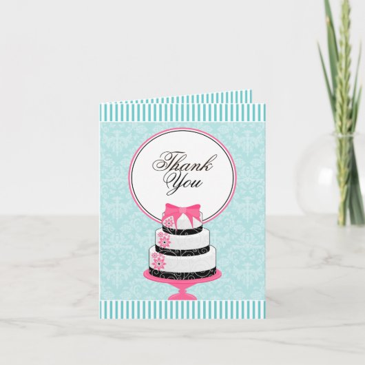 Gourmet et Damask Merci Cartes (Devant)