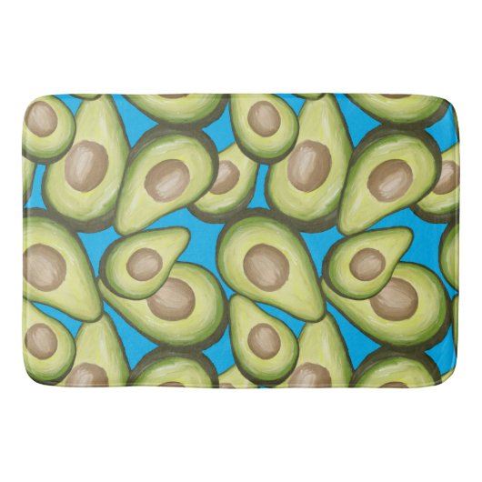 Gourmet Fresh Cut Vegan Avocado Pattern Badmat (Voorkant)