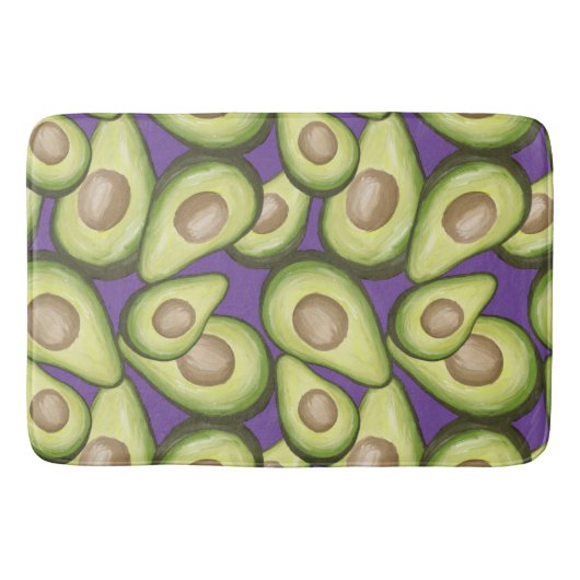 Gourmet Fresh Cut Vegan Avocado Pattern Badmat (Voorkant)