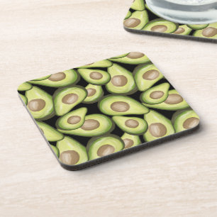 Gourmet Fresh Cut Vegan Avocado Pattern Bier Onderzetter