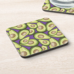 Gourmet Fresh Cut Vegan Avocado Pattern Bier Onderzetter
