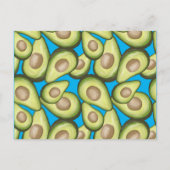 Gourmet Fresh Cut Vegan Avocado Pattern Briefkaart (Voorkant)