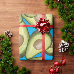 Gourmet Fresh Cut Vegan Avocado Pattern Cadeaupapier