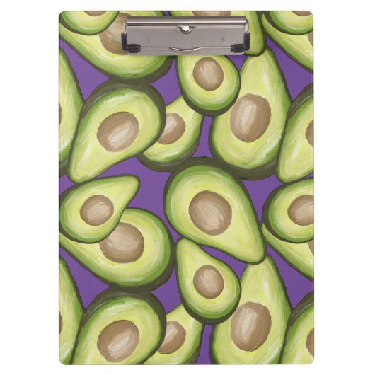 Gourmet Fresh Cut Vegan Avocado Pattern Klembord (Voorkant)