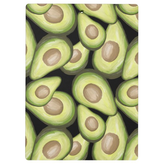 Gourmet Fresh Cut Vegan Avocado Pattern Klembord (Achterkant)