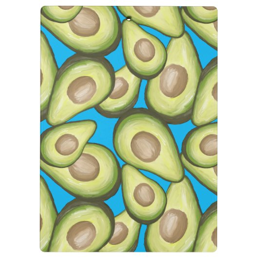 Gourmet Fresh Cut Vegan Avocado Pattern Klembord (Achterkant)