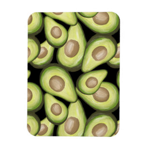 Gourmet Fresh Cut Vegan Avocado Pattern Magneet
