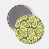 Gourmet Fresh Cut Vegan Avocado Pattern Magneet (Voorkant / Achterkant)