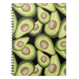 Gourmet Fresh Cut Vegan Avocado Pattern Notitieboek