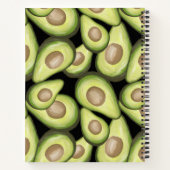 Gourmet Fresh Cut Vegan Avocado Pattern Notitieboek (Achterkant)