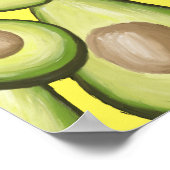 Gourmet Fresh Cut Vegan Avocado Pattern Poster (Hoek)