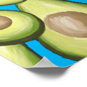 Gourmet Fresh Cut Vegan Avocado Pattern Poster (Hoek)
