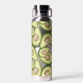 Gourmet Fresh Cut Vegan Avocado Pattern Waterfles (Achterkant)