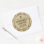 Gourmet Gepersonaliseerde Koffie Label Sticker (Envelop)