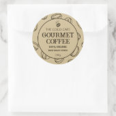 Gourmet Gepersonaliseerde Koffie Label Sticker (Tas)