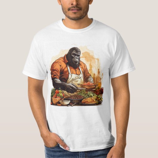 "Gourmet Gorilla : Le T-shirt au choix du chef (Devant)