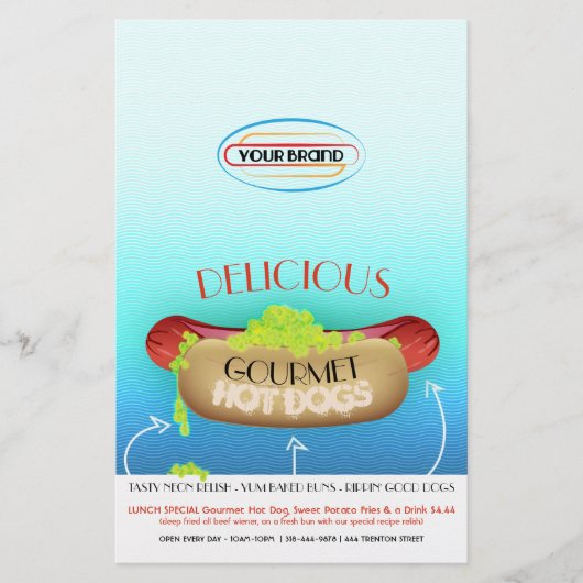 GOURMET HOT DOG FLYER (Voorkant)