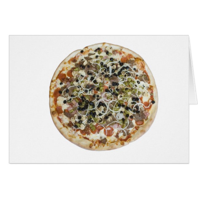 Gourmet Supreme Pizza Blank Card (Voorkant Horizontaal)