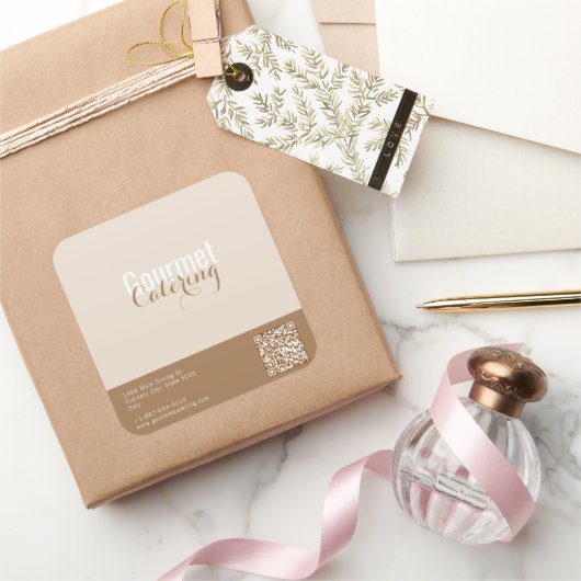Gourmet Vierkante Sticker (Geschenken)