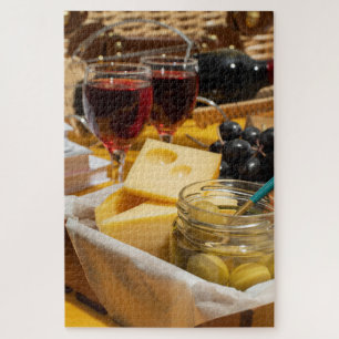 Gourmet Wijn, Kaas en Olijfaugurken 1014pcs Legpuzzel