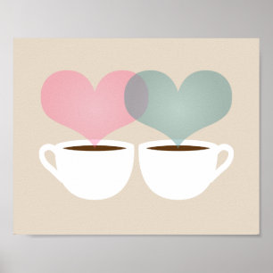 Gours en mijn koffiekreeften in Love Art Print
